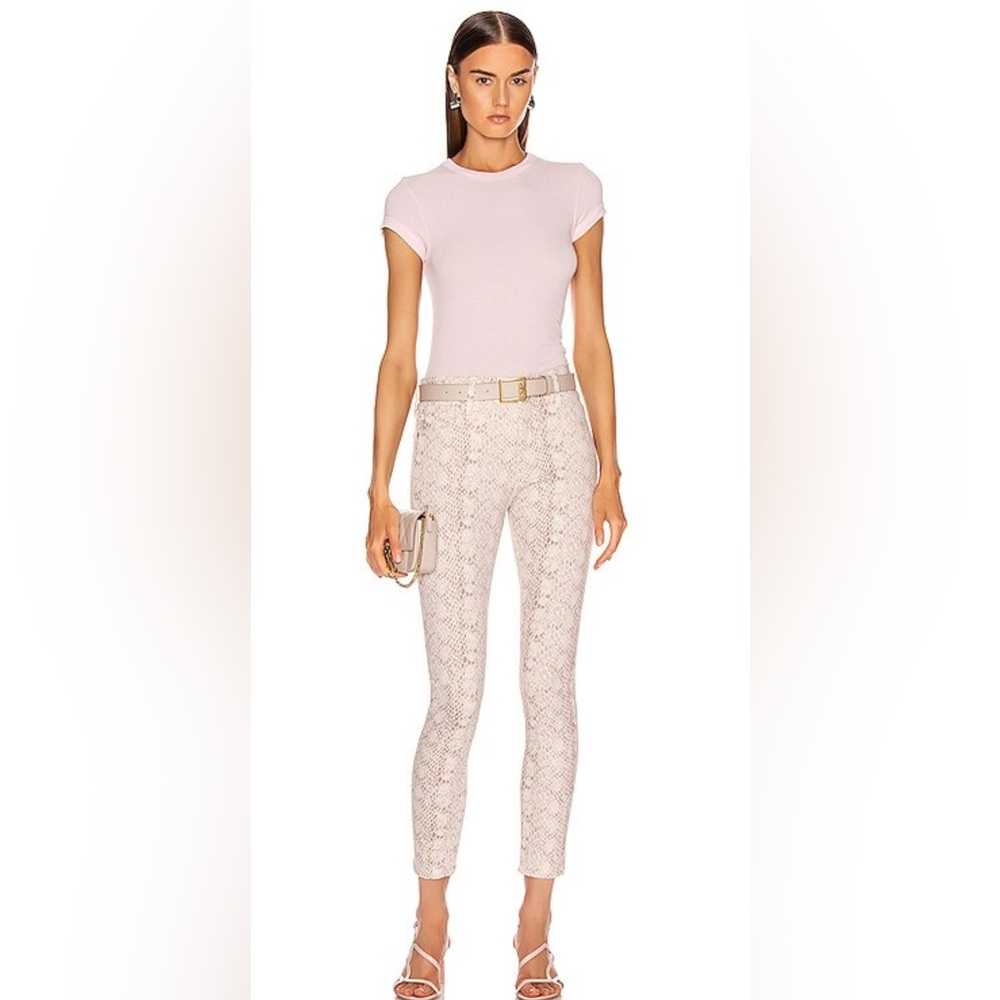 AG Adriano Goldschmied The Farrah Skinny Ankle Python Jeans. Size 28R.